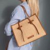 Frame - Raffia Shoulder Bag (Farba Modrá)