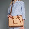 Frame - Raffia Shoulder Bag (Farba Modrá)