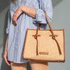 Frame - Raffia Shoulder Bag (Farba Modrá)