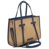 Frame - Raffia Shoulder Bag (Farba Modrá)
