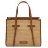 Taška na rameno so slameným efektom Frame - Tuscany Leather