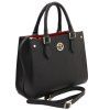 Dama - Leather handbag (Farba Ružovočervená)