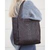 MARCO MAZZINI Tmavohnedá dámska kožená kabelka typu hobo bag