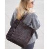MARCO MAZZINI Tmavohnedá dámska kožená kabelka typu hobo bag