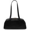 Eclaire - Leather shoulder bag (Farba Denim)