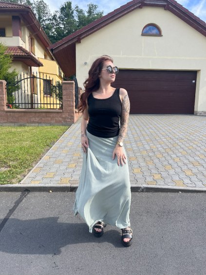 Dlouhá limetková sukně Blair Profil