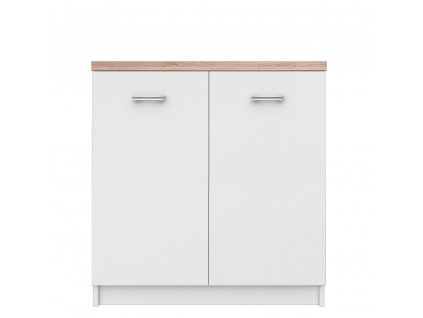 Komoda 2D, biela/dub sonoma, TOPTY TYP 13