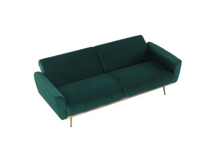 Rozkladacia pohovka, smaragdová Velvet látka, FASTA