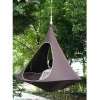 Závesné hojdacie kreslo, sivohnedá TAUPE, KLORIN NEW TYP 2 BIG SIZE CACOON HAMMOCK