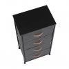 Komoda s látkovými šuplíkmi, čierna/tmavosivá, PALMERA TYP 2