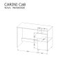 Písací stolík Carini CA8 rozmery