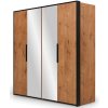 Skriňa Loft LFSZ 4D so zrkadlom