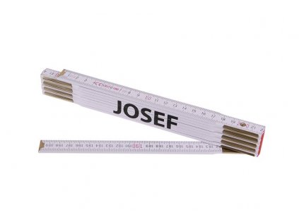 Metr skládací 2m JOSEF (PROFI,bílý,dřevo)