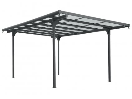 hliníková pergola LANITPLAST ALU 53 antracit + čirý PC LG4148