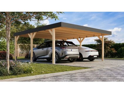 dvojitý carport KARIBU LEIMHOLZ 1 (12160) LG4460