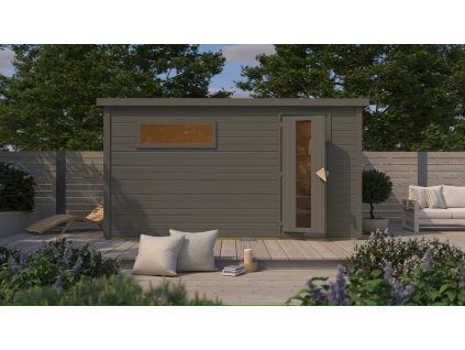 finská sauna KARIBU HYTTI 6 (124) terragrau LG4503