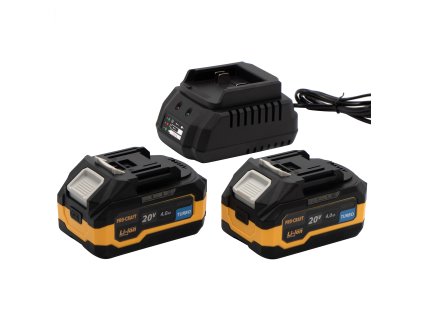 7728 sada baterie 20v 4ah 2 ks 1 nabijecka procraft pbc set 2 pbc set 2