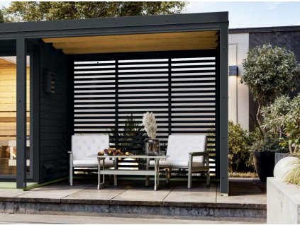 přístavek k sauně ARES včetně lamelových stěn (36437) antracit LG4622