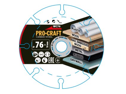 8636 rezny karbidovy kotouc procraft wc76 wc76