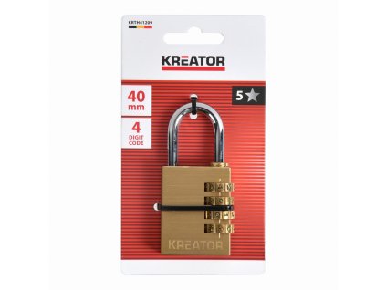 KRTH41209 - Visací zámek kombinační 40mm čtyřmístný kód