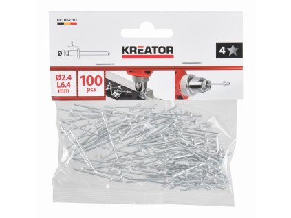 KRTH62701 - Trhací nýty 2,4x6,4mm 100ks