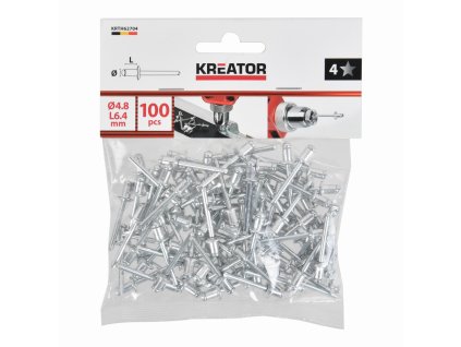 KRTH62704 - Trhací nýty 4,8x6,4mm 100ks