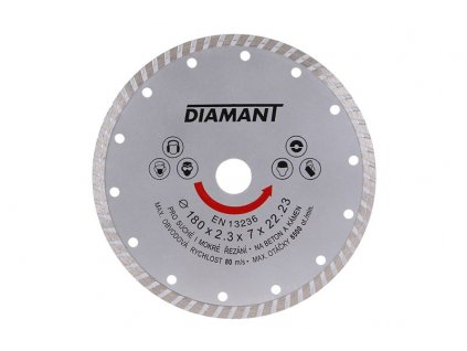 Kotouč diamantový DIAMANT 180x2.3x22.2mm TURBO