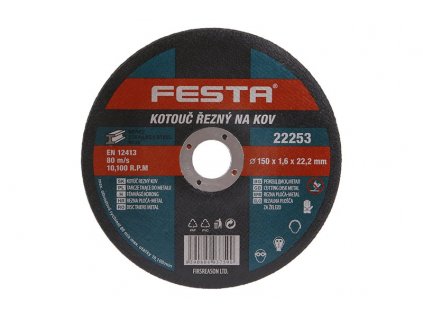 Kotouč řezný FESTA na kov 150x1.6x22.2mm