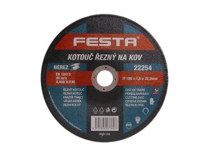 Kotouč řezný FESTA na kov 180x1.6x22.2mm