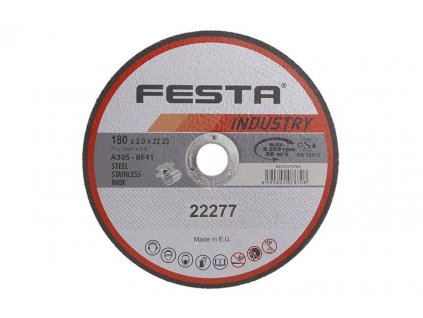 Kotouč řezný FESTA INDUSTRY na kov 180x2x22.2mm