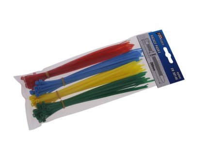 Pásky vázací 200x3.6mm 100ks barevné