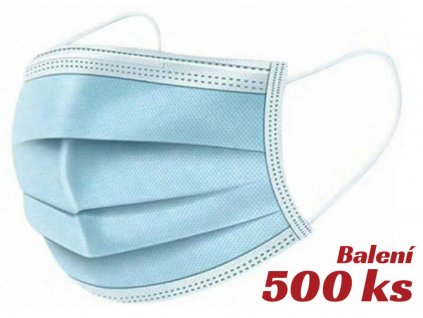 Rouška z netkané textilie 500 kusů  + Praktický dárek - kvalitní pracovní rukavice