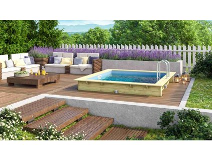 obdelníkový bazén KARIBU model 1 (23631) 3,5 x 3,2 m LG2017