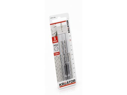 KRT011304 - 2 ks HSS Vrtáků do kovu HEX 3.0 x 82 mm
