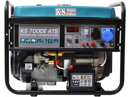 Könner & Söhnen Benzínová elektrocentrála KS 7000E ATS  + 6 páru rukavic a balíeek SERVIS PLUS