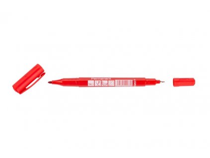 Značkovač permanentní WESTBERG  (fix) oboustranný červený 140mm