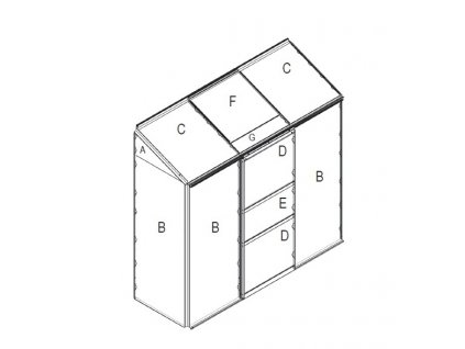 náhradní prosklení pro skleník VITAVIA IDA 1300 PC 4 mm LG3077