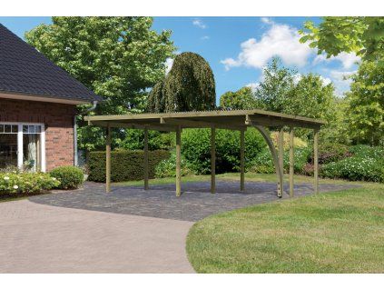 dvojitý carport KARIBU BASIC 1 62037 LG3141
