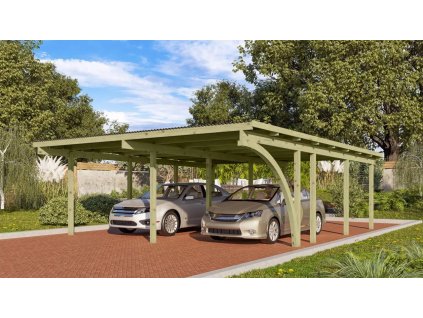 dvojitý carport KARIBU BASIC 2 62043 LG3294