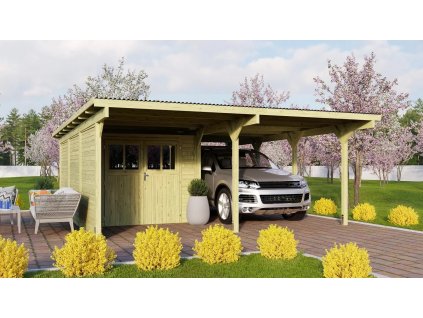 dvojitý carport KARIBU BASIC 2 73096 LG3350