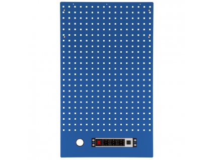 Děrovaná závěsná deska s el. zásuvkou 614,5x1052x24 mm PROFI BLUE - MWGB1324K  + Praktický dárek - kvalitní pracovní rukavice