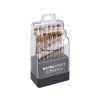 POŠK. OBAL vrtáky do kovu, sada 19ks, O 1-10mm, HSS TiN