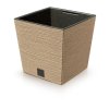Květináč Prosperplast FURU SQUARE LOW ECO WOOD 30 cm naturo