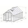 skleník LANITPLAST SARANA 8x14 PC 4 mm černý LG4751
