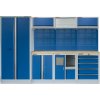 Sestava PROFI BLUE dílenského nábytku s vysokou širokou skříní 7 ks - MTGS1301WA