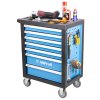 Dílenský vozík s pěnovými výplněmi, 7 zásuvek, 116 ks - AH1227
