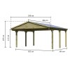 carport KARIBU SATTELDACH 3 43470 LG2489