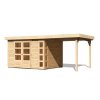 dřevěný domek KARIBU KERKO 5 + přístavek 240 cm (9193) natur LG2983