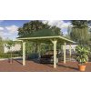 zahradní altán KARIBU BERGEN 2 68830 vč. zeleného střešního šindele LG3169