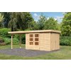 dřevěný domek KARIBU RETOLA 3 + přístavek 280 cm (82958) natur LG3375